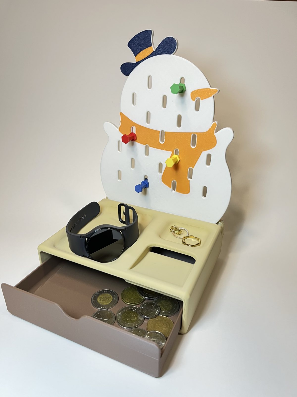 ☃️ Snowman Desk Organizer & Piggy Bank