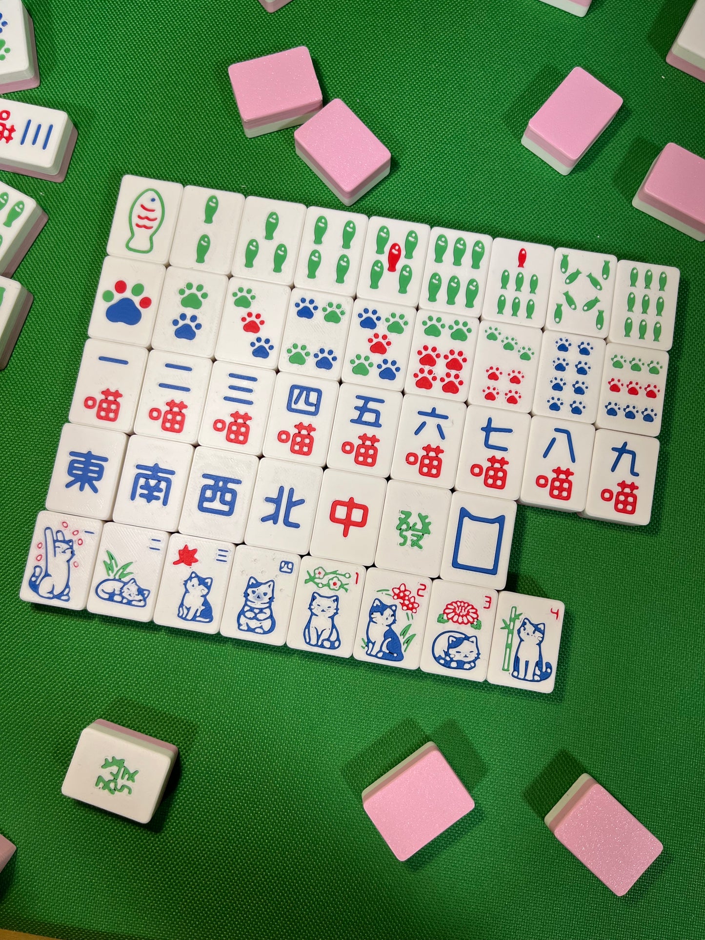 Lucky Cat Mahjong Set